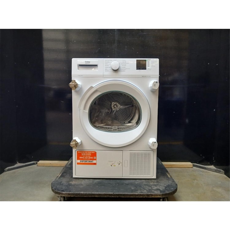 Refurbished Beko DTIKP81131W 8kg Integrated Heat Pump Tumble Dryer - White