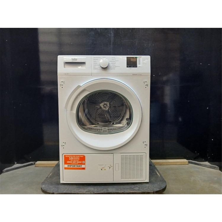 GRADE A2 - Beko 8kg Integrated Heat Pump Tumble Dryer - White