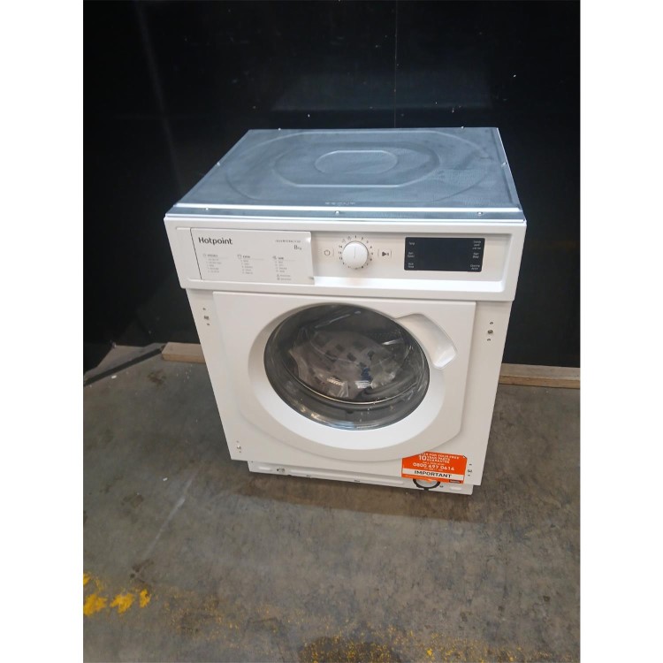 Refurbished Hotpoint Anti-stain 8kg 1400rpm Integrated Washing Machine - White