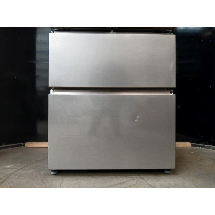 Refurbished Haier FD 70 Series 5 446 Litre French Style American Fridge Freezer - Platinum Inox