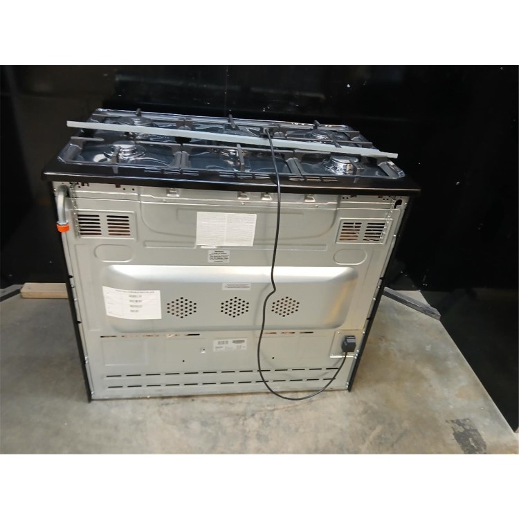 Refurbished electriQ 90cm Gas Range Cooker Black