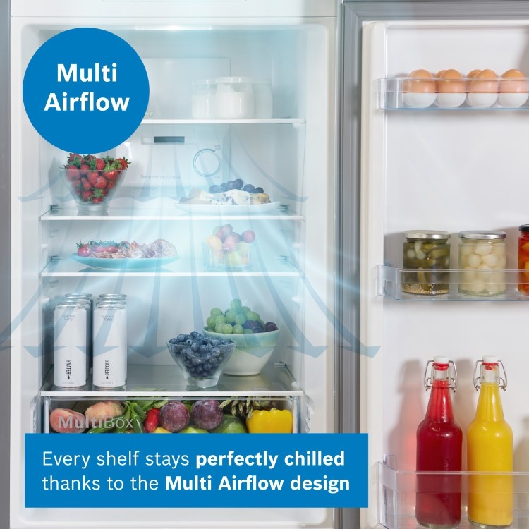 Bosch Series 2 300 Litre 50/50 Freestanding Fridge Freezer Frost Free - Stainless Steel Look