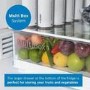 Refurbished Freestanding Fridge Freezer Frost Free - Stainless Steel Look