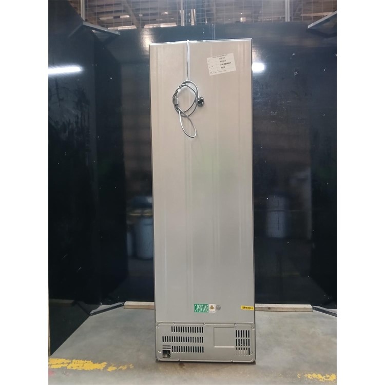 GRADE A2 - electriQ 401 Litre 60cm Wide 60/40 No Frost Fridge Freezer - Stainless Steel 