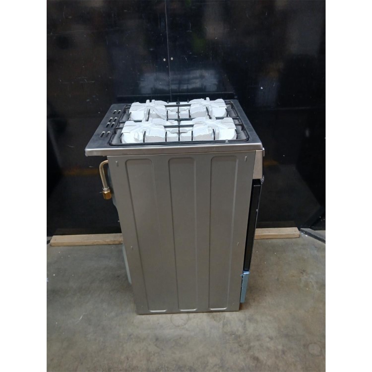 GRADE A2 - Indesit 50cm Dual Fuel Cooker - Stainless Steel