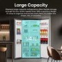 Refurbished Hisense PureFlat 541 Litre Side-by-Side American Fridge Freezer - Silver