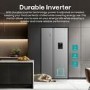 Refurbished Hisense PureFlat 541 Litre Side-by-Side American Fridge Freezer - Silver