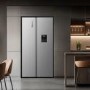 Refurbished Hisense PureFlat 541 Litre Side-by-Side American Fridge Freezer - Silver
