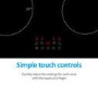 GRADE A3 - electriQ 60cm 4 Zone Induction Hob