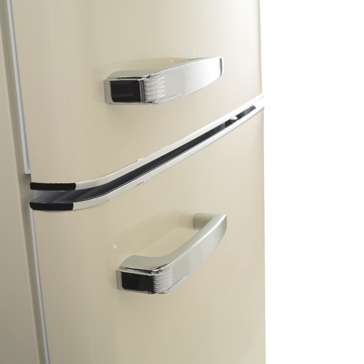 Refurbished 244 Litre 60/40 Retro Freestanding Fridge Freezer - Cream