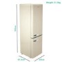 Refurbished 244 Litre 60/40 Retro Freestanding Fridge Freezer - Cream