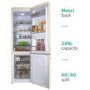 Refurbished 244 Litre 60/40 Retro Freestanding Fridge Freezer - Cream