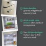 Refurbished 244 Litre 60/40 Retro Freestanding Fridge Freezer - Cream