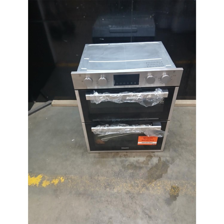 Refurbished Hotpoint DUH 10D IX Built In Electric Fan Double Oven - Stainless Steel