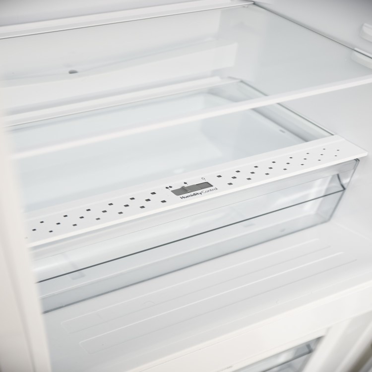 electriQ 243 Litre 177cm Frost Free 70/30 Integrated Fridge Freezer - White with Sliding Door Hinge
