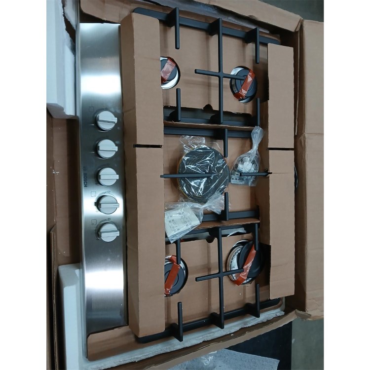 Refurbished Bosch Series 4 PGQ7B5K90 75cm 5 Burner Gas Hob Stainless Steel