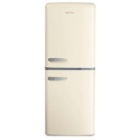 electriQ 153 Litre 60/40 Retro Freestanding Fridge Freezer - Cream Total No Frost