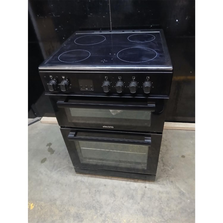 GRADE A2 - electriQ 60cm Electric Cooker - Black
