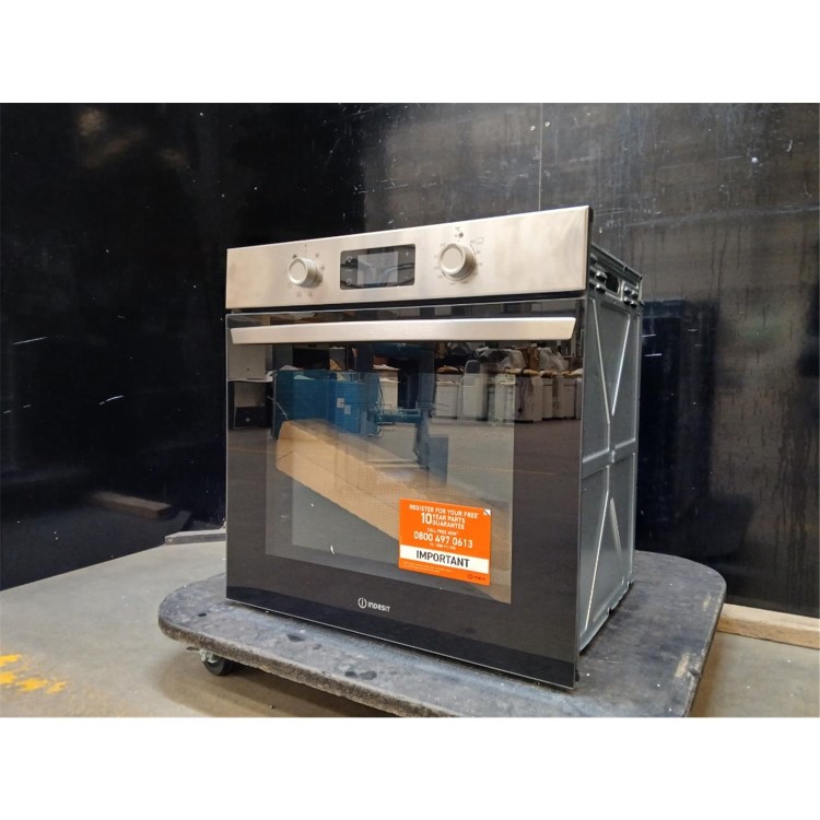 GRADE A2 - Indesit IO253XUK Turn&Go Electric Single Oven - Stainless Steel  