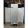 GRADE A2 - electriQ 320 Litre French Style American Fridge Freezer - Black Glass