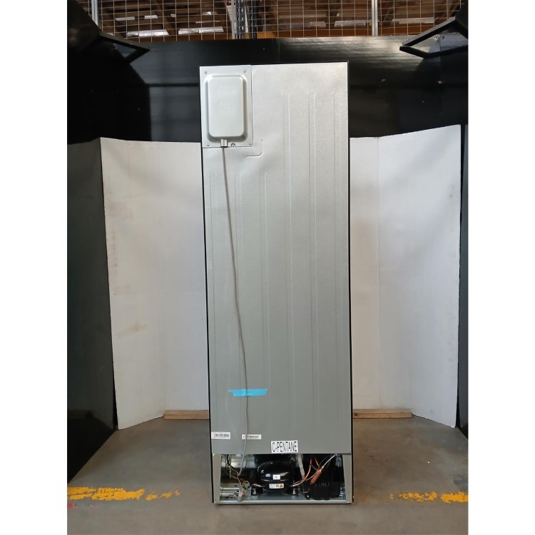 GRADE A2 - electriQ 320 Litre French Style American Fridge Freezer - Black Glass