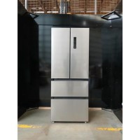 GRADE A2 - electriQ 391 Litre French Style American Fridge Freezer - Stainless Steel