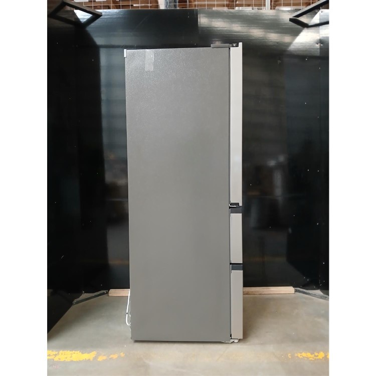 GRADE A2 - electriQ 391 Litre French Style American Fridge Freezer - Stainless Steel