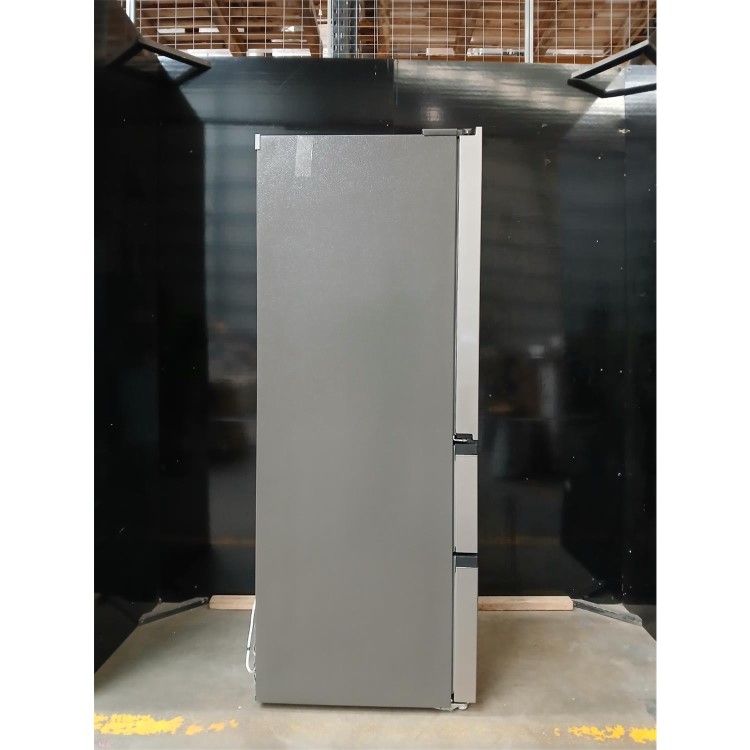 GRADE A2 - electriQ 391 Litre French Style American Fridge Freezer - Stainless Steel