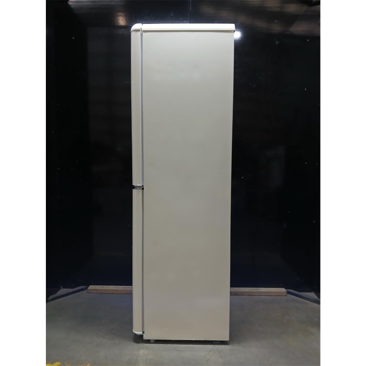 Refurbished electriQ 246 Litre 50/50 Retro Freestanding Fridge Freezer - Cream