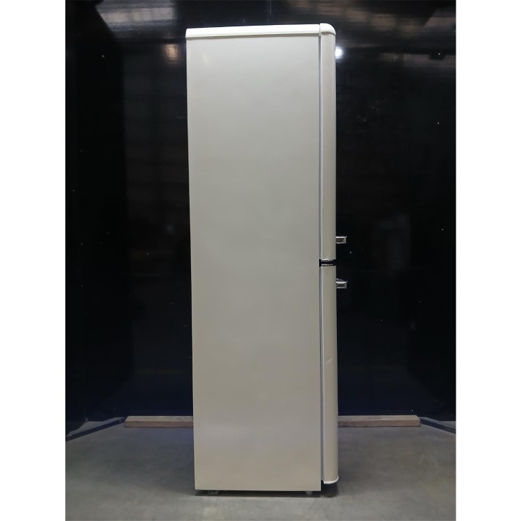 Refurbished electriQ 246 Litre 50/50 Retro Freestanding Fridge Freezer - Cream