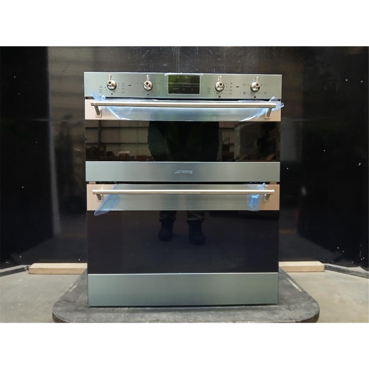 GRADE A2 - Smeg DUSF6300X Classic Built-Under Electric Double Oven - Stainless Steel 