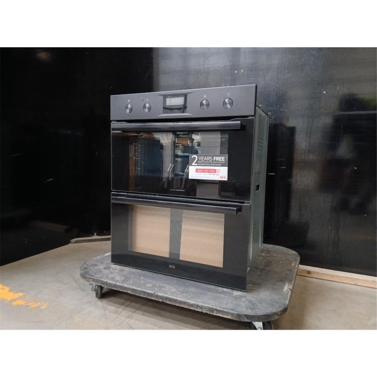 GRADE A2 - AEG 6000 Series OU5NU20B Built Under Electric Double Oven - Black