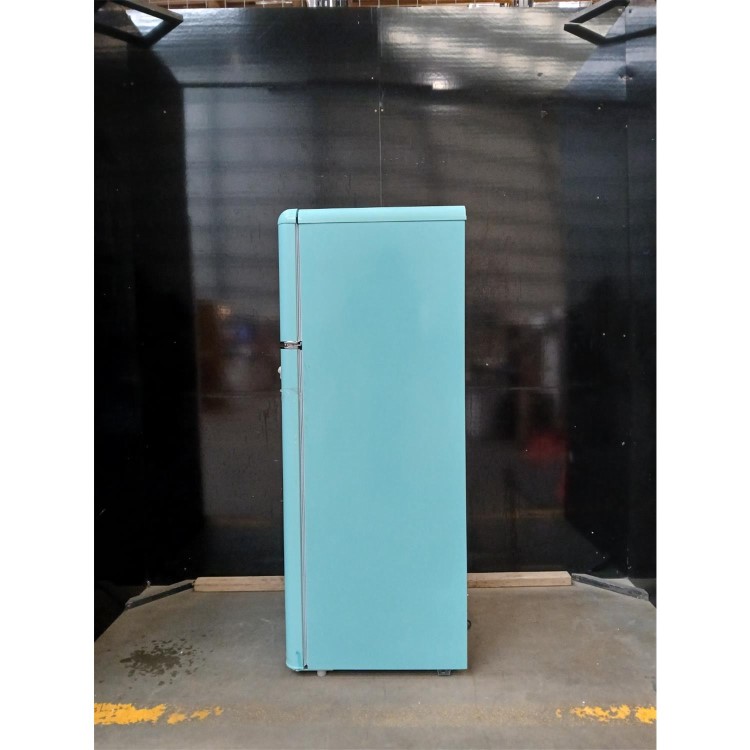 GRADE A2 - electriQ 208 Litre 80/20 Retro Freestanding Fridge Freezer - Blue