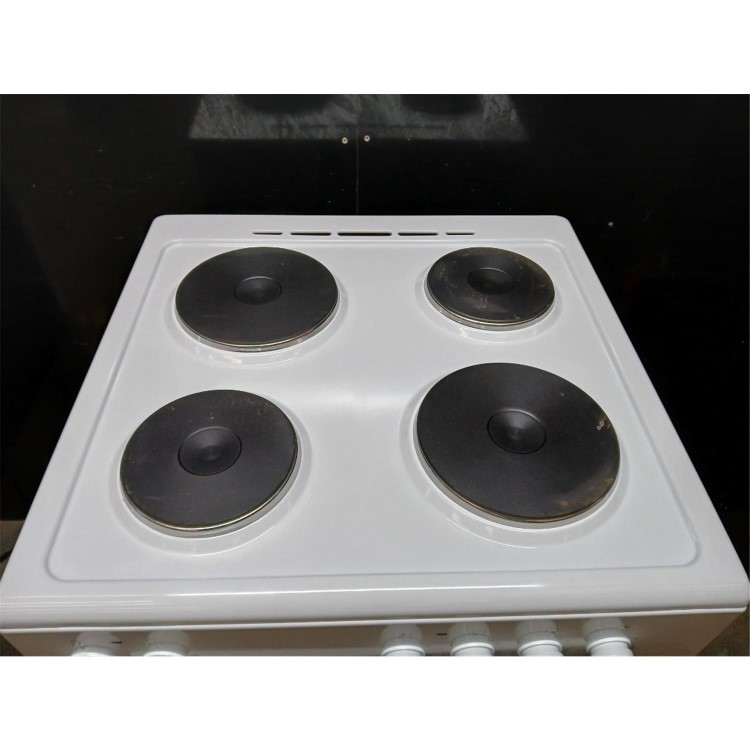 GRADE A2 - electriQ 60cm Electric Cooker with Sealed Plate Hob - White