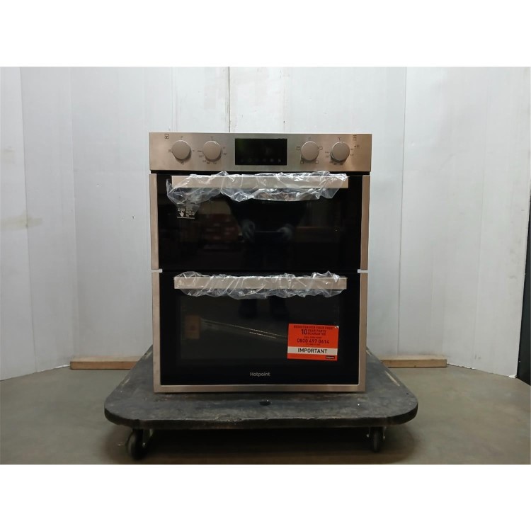 GRADE A2 - Hotpoint DUH10DIX Built Under Electric Double Oven - Stainless Steel 