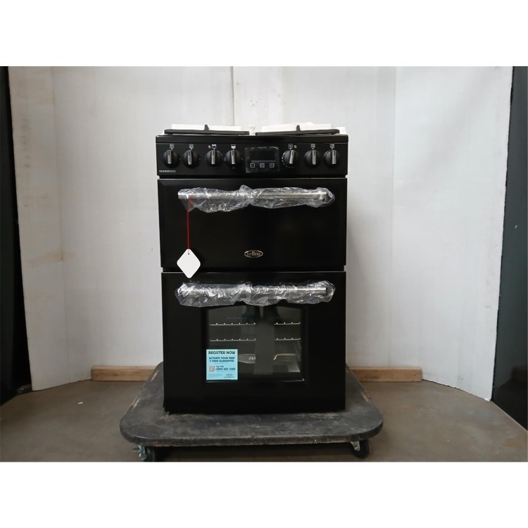 GRADE A2 - Belling Farmhouse 60cm Dual Fuel Cooker - Black