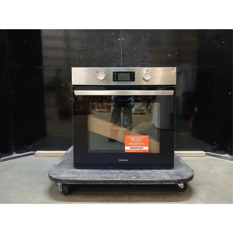 Refurbished Indesit Turn&Go IO 253 X UK Electric Single Fan Oven - Stainless Steel