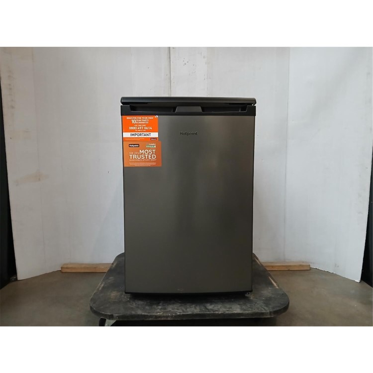 GRADE A2 - Hotpoint 95 Litre Freestanding Under Counter Larder Freezer - Grey