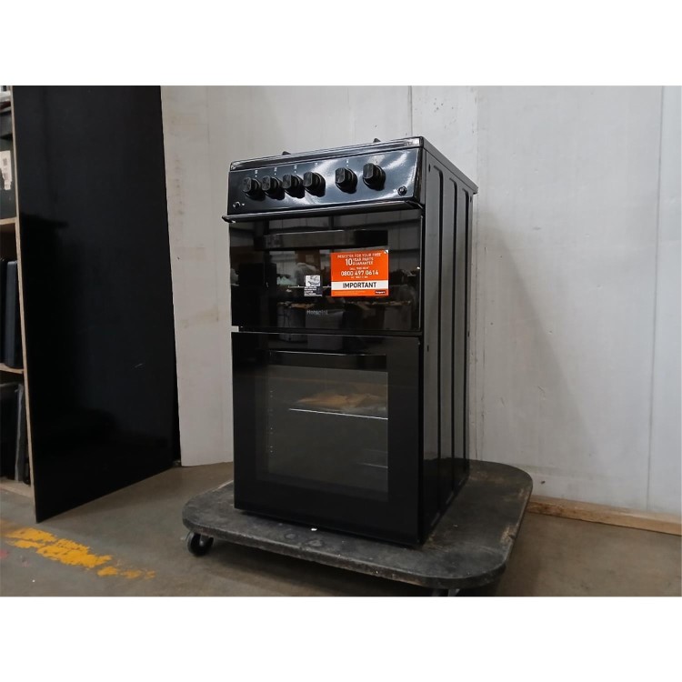 GRADE A2 - Hotpoint 50cm Gas Cooker - Black