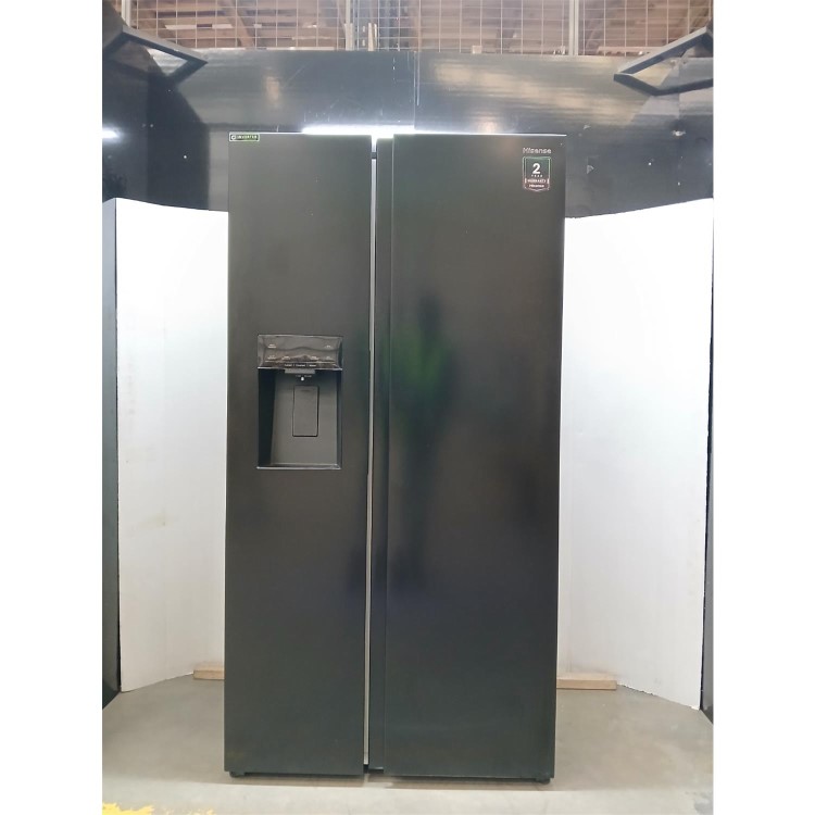 Refurbished Hisense PureFlat RS5P528SPBC 528 Litre Side-By-Side American Fridge Freezer - Black