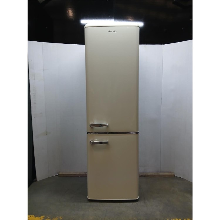 GRADE A2 - electriQ 244 Litre 60/40 Retro Freestanding Fridge Freezer - Cream