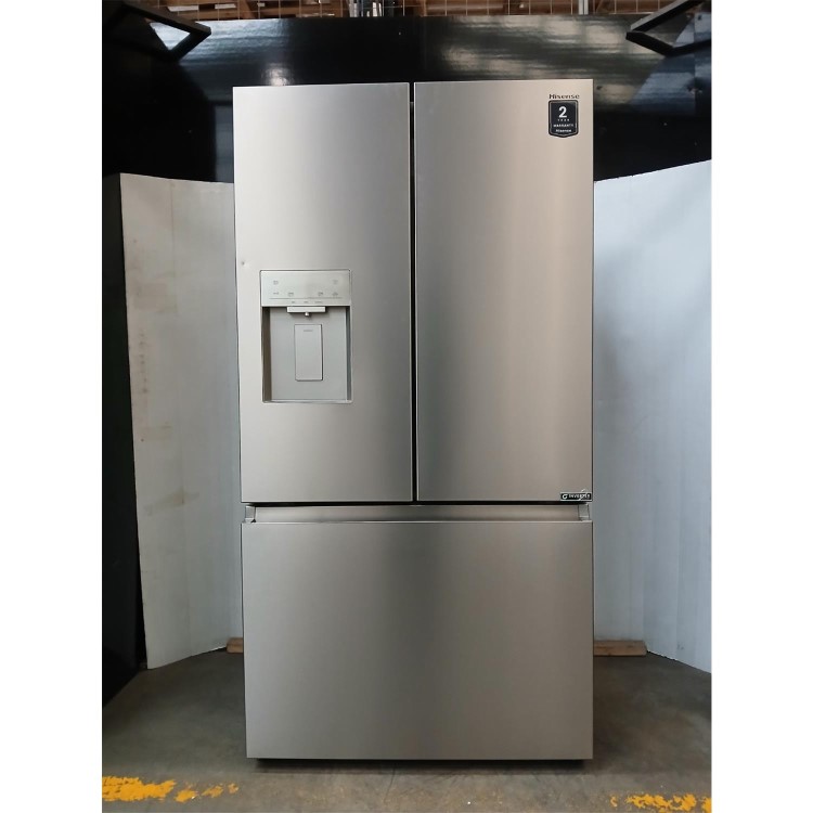 Refurbished Hisense 634 Litre French Style American Fridge Freezer - Stainless Steel