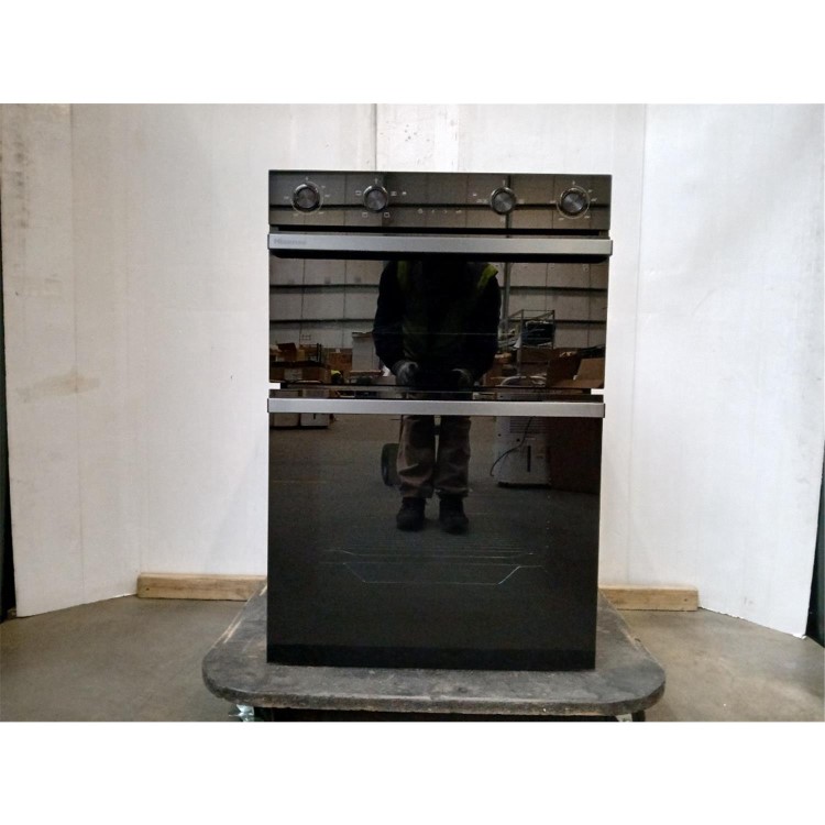 GRADE A2 - Hisense Hi6 BID914221CDBG Built-In Electric Double Oven - Black  