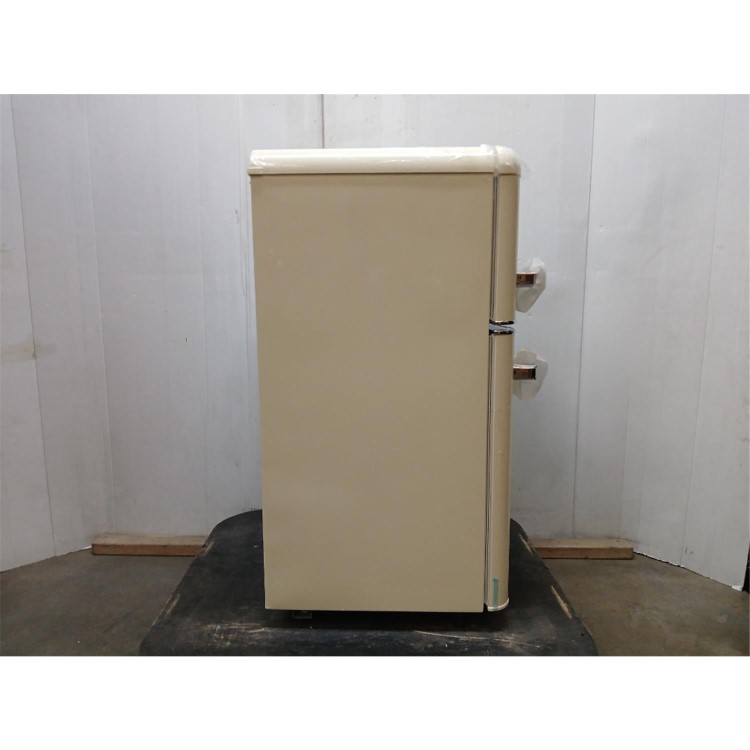 GRADE A2 - electriQ 80 Litre 70/30 Retro Freestanding Fridge Freezer – Cream