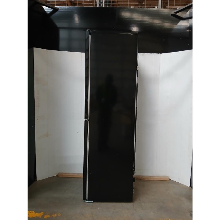 Refurbished Indesit Freestanding 287 Litre 50/50 55cm Fridge Freezer with Low Frost Technology in Black, E Rated