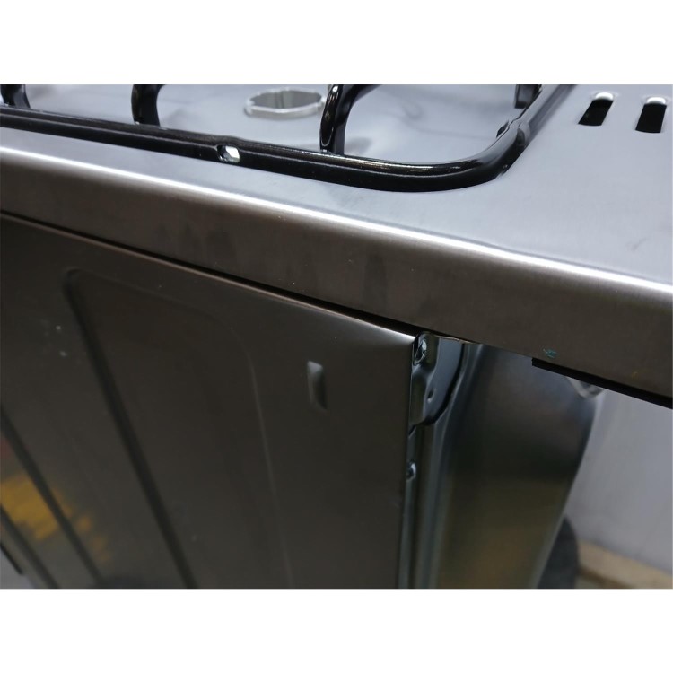 GRADE A2 - Indesit 50cm Dual Fuel Cooker - Stainless Steel