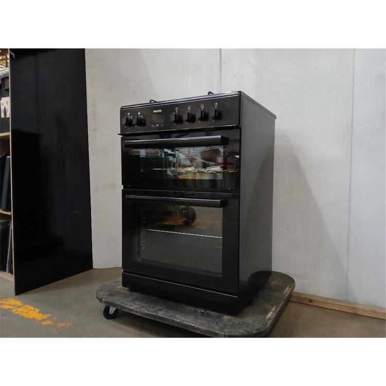 GRADE A2 - electriQ 60cm Dual Fuel Cooker - Black