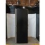 GRADE A2 - electriQ 320 Litre French Style American Fridge Freezer - Black Glass
