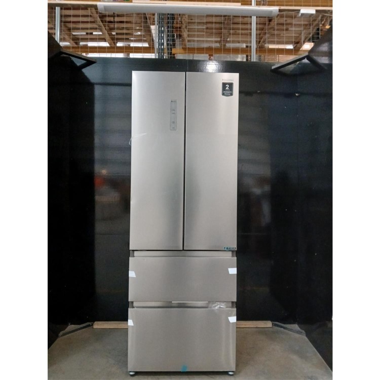 GRADE A2 - Hisense PureFlat 485 Litre French Style American Fridge Freezer - Stainless Steel