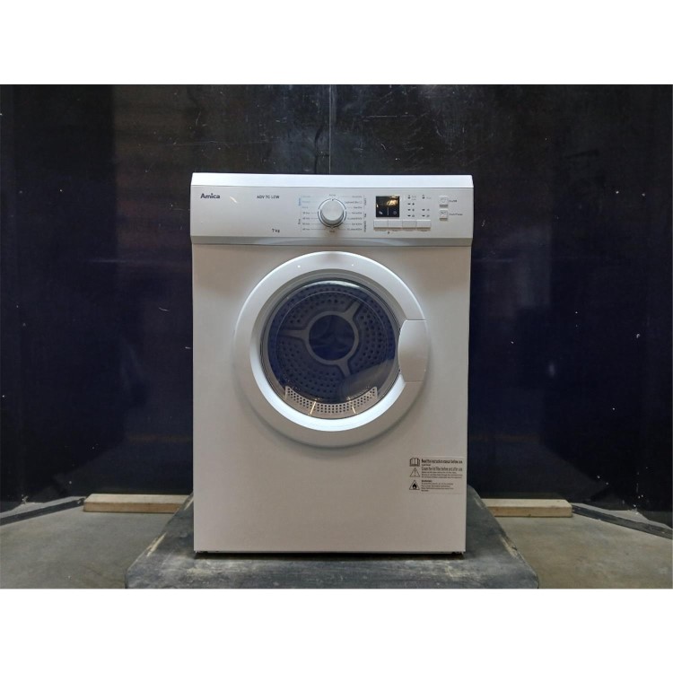 GRADE A2 - Amica 7kg Vented Tumble Dryer - Anti-Crease, Quick Dry - White